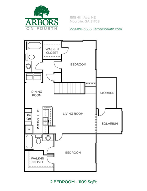 Arbors on Fourth Moultrie 2 Bedroom 2 Bathroom